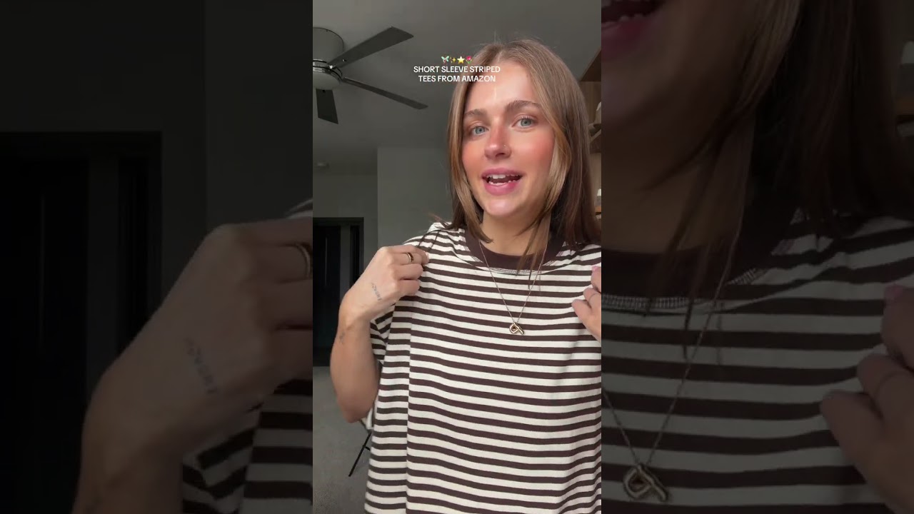 the most perfect striped tees for spring 🧚🏻&zwj;♀️✨⭐️ i&rsquo;m wearing an XL - i linked them on my amazon