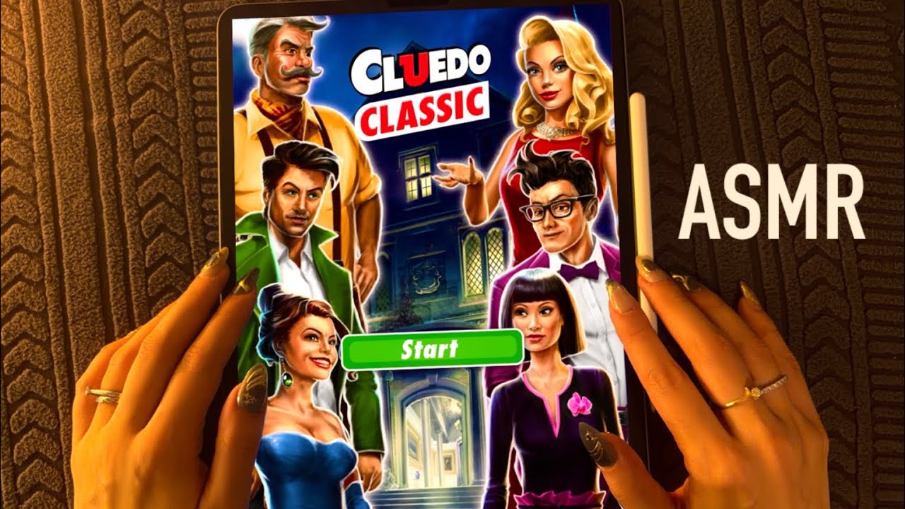 😴 iPad ASMR 🧡 a game of Cluedo - Clicky Whispers & Writing Sounds