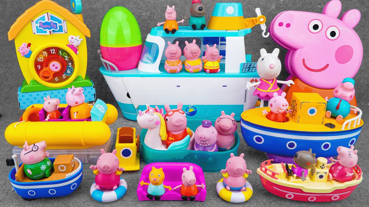 26 Minutes Satisfying With Unboxing Peppa Pig Cruise Ship & Peppa's Boat Toy Collection| Review Toys