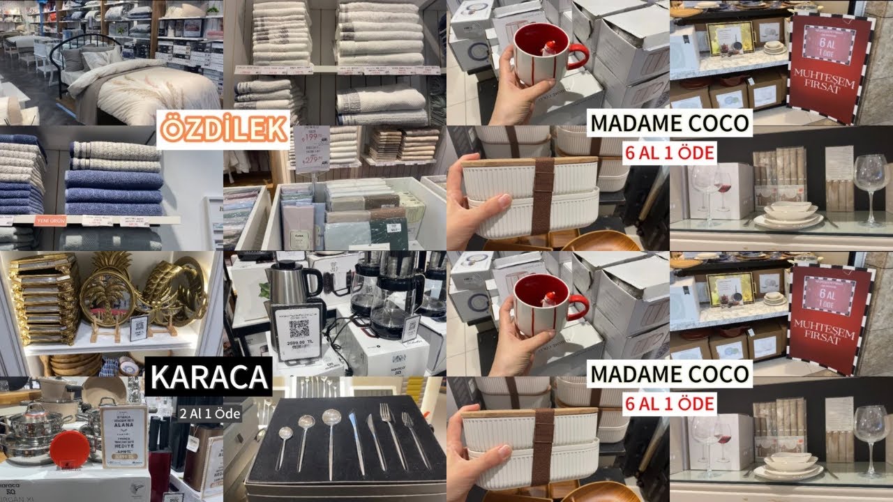 ✨KARACA✨MADAME COCO✨ÖZDİLEK MAĞAZA TURU🎊 3 MAĞAZA BİR ARADA |Çeyiz| |İndirim| |Alışveriş| |Karaca|🌸🎉
