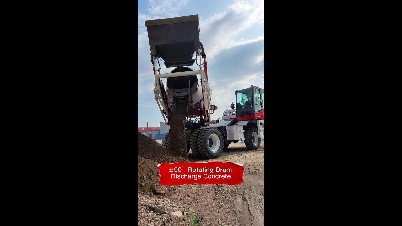 How to discharge concrete of Self Loading Concrete Mixer Truck