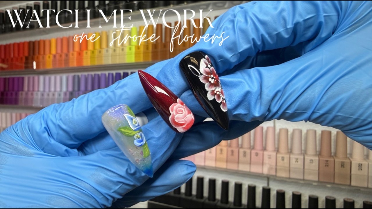 Trying the One Stroke Flower for the First Time | looksbynessa