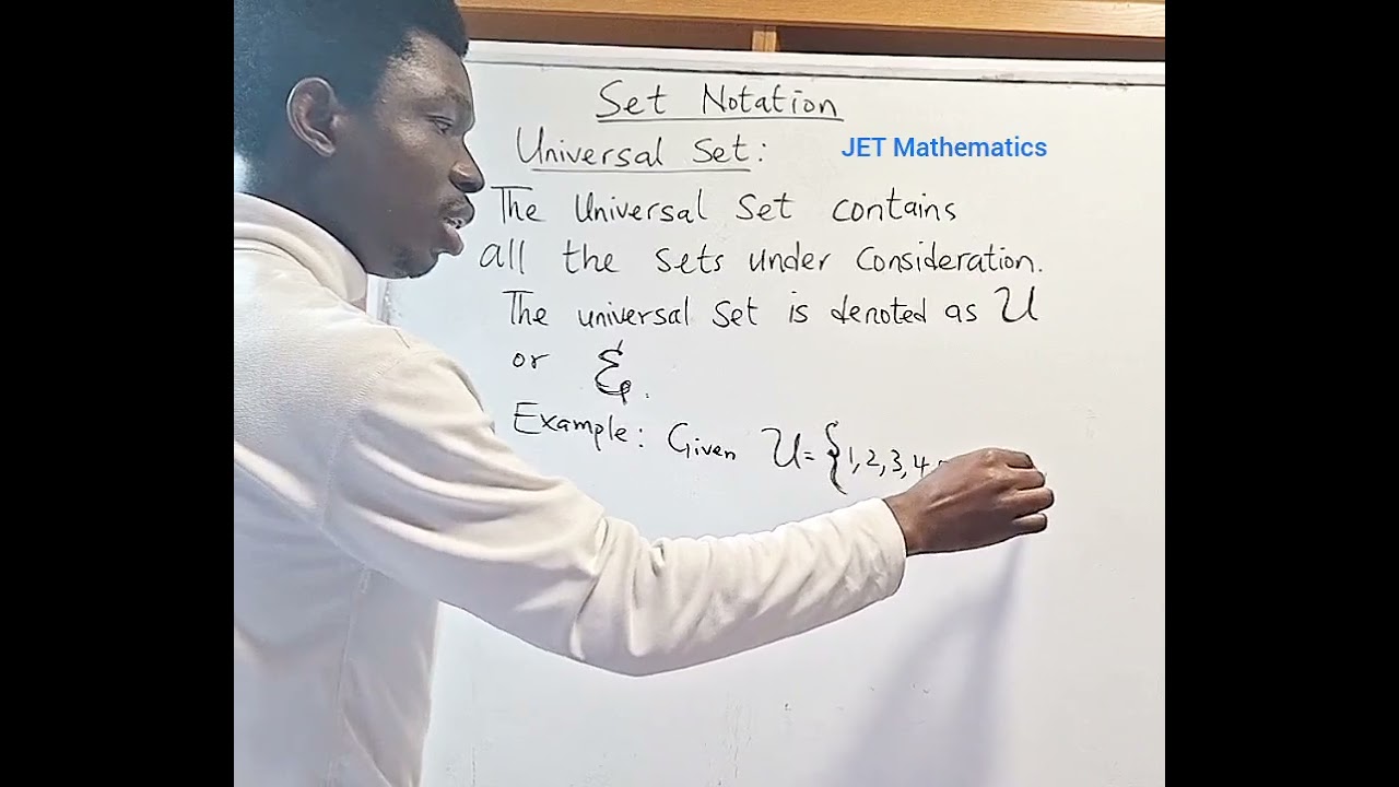Sets: Universal set #mathematics #mathstutor #settheory 