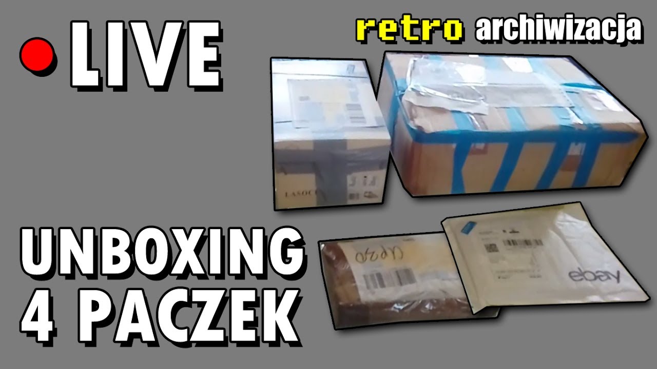 Rozpakowanie 4 paczek na żywo - TRANSMISJA LIVE! | Retro archiwizacja - odcinek 150