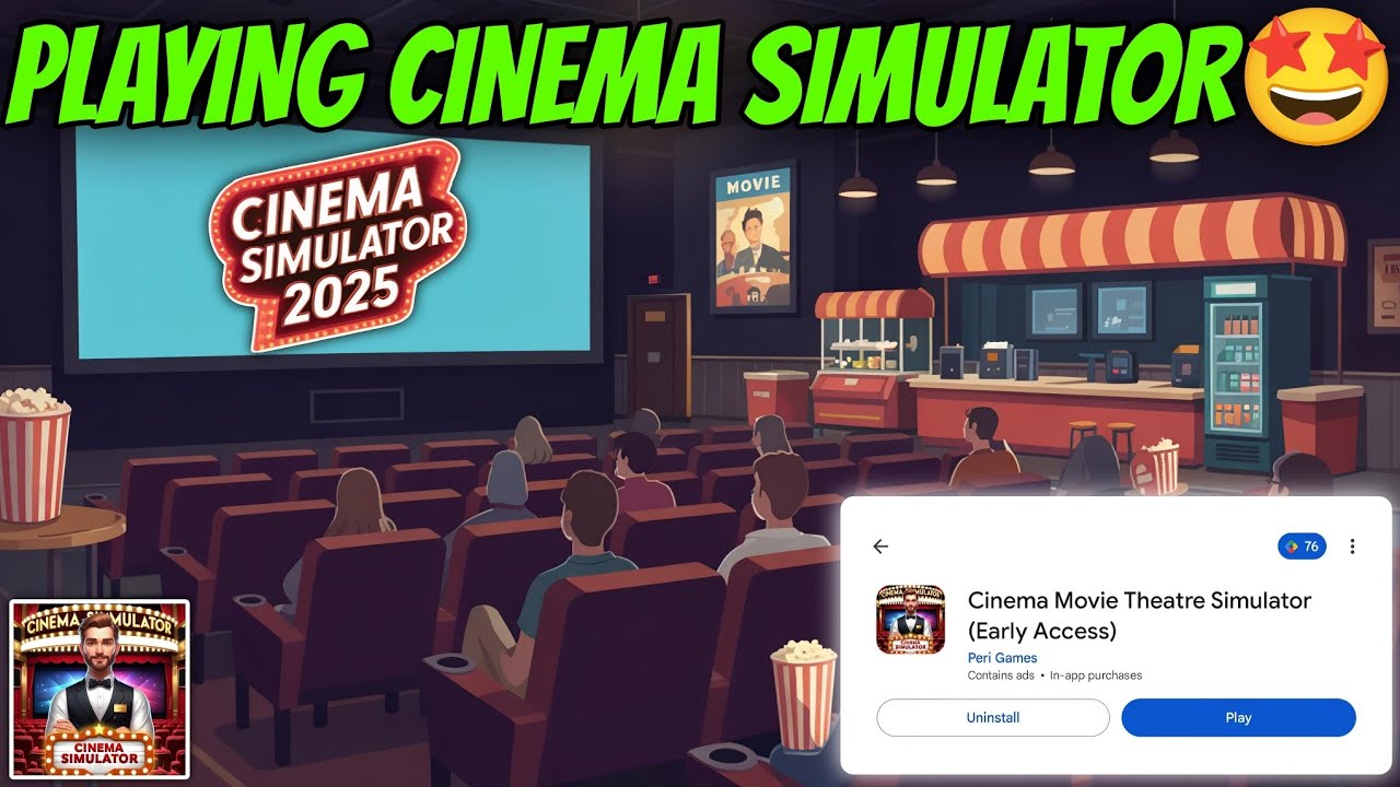 PLAYING CINEMA SIMULATOR🤩RELEASED IN ANDROID || CINEMA SIMULATOR || 🥳