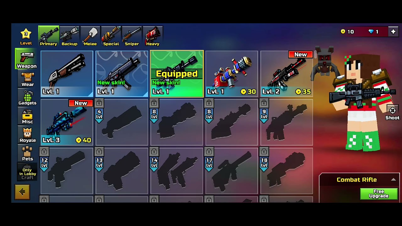 Played pixel gun 3D y'all should 