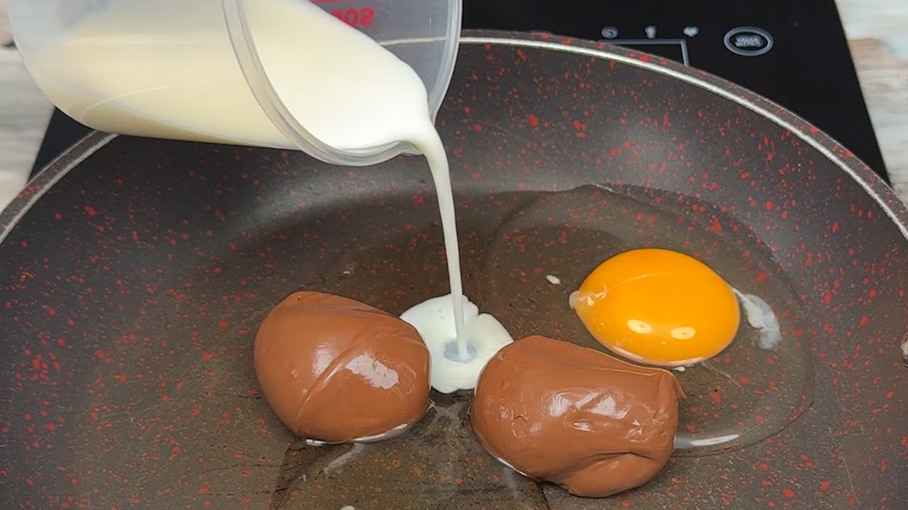 Я смешала нутеллу с яйцами и молоком, и это меня совершенно впечатлило!