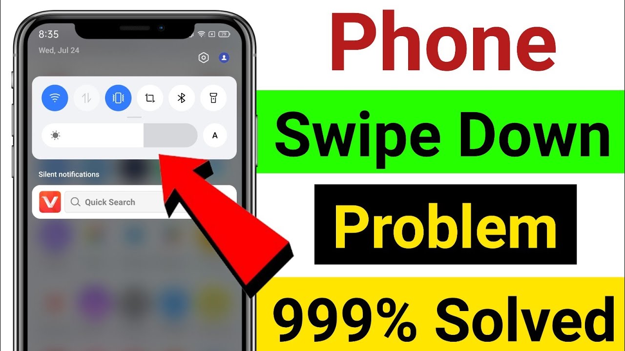 mobile me upar se slide nahi ho raha hai | mobile swipe down problem | mobile swipe down