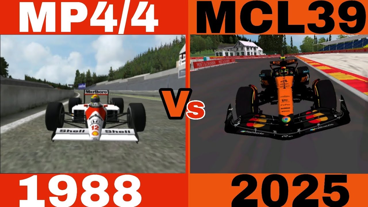 MP4/4 Vs MCL39, uma volta rápida em Spa-Francorchamps no F1 challenge 99-02 #f1challenge #mclarenf1 