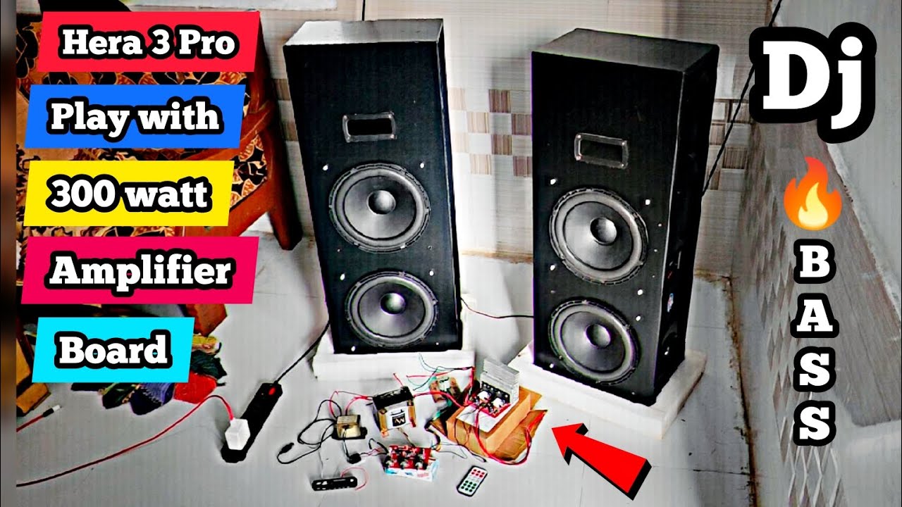 Hera 3 Pro tower speaker play with 300 watt amplifier board 🔥#tower #speaker #play #with #amplifier