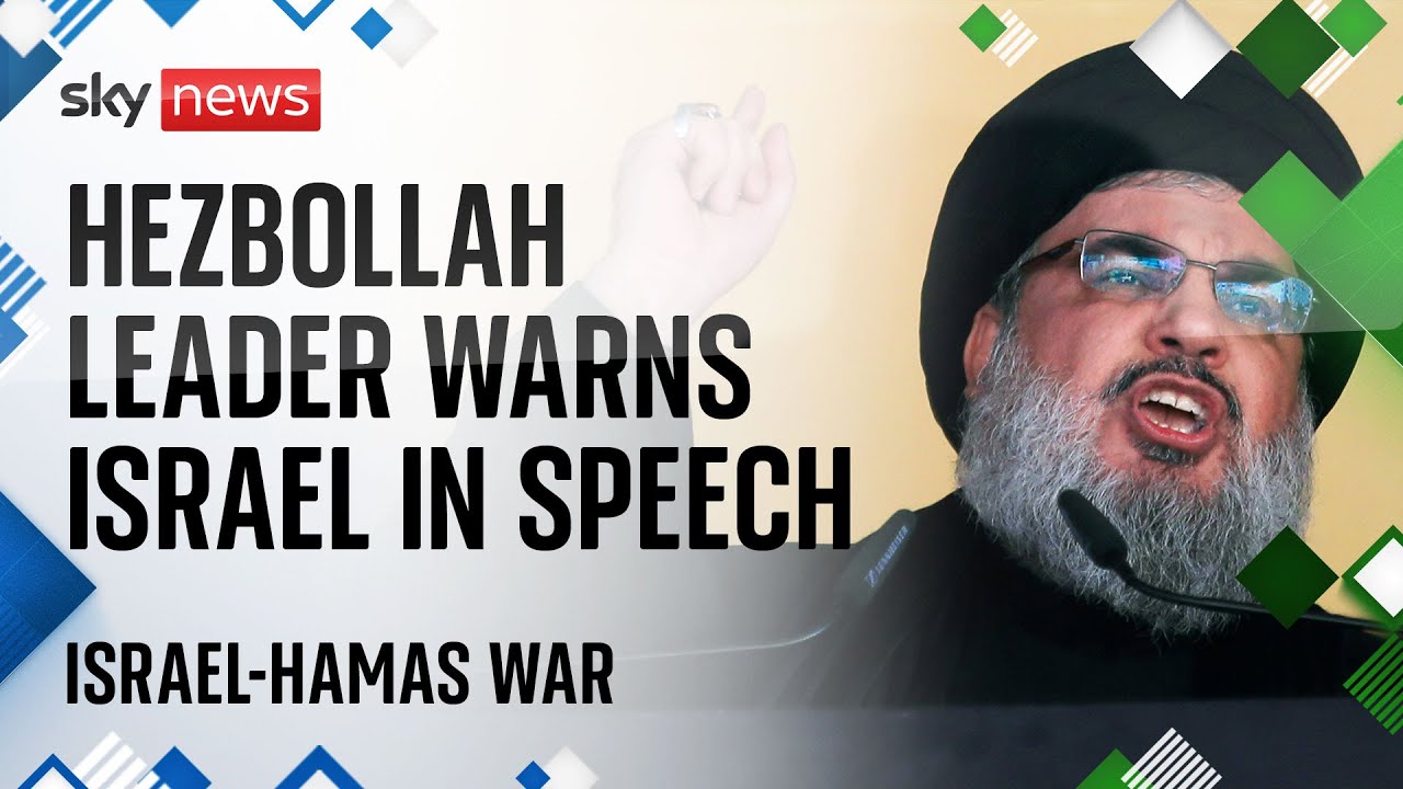 Hezbollah leader Hassan Nasrallah delivers speech