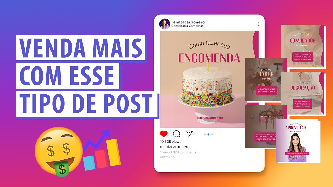 Post Carrossel de Encomendas: Como fazer um post carrossel no Canva para vender seus produtos!