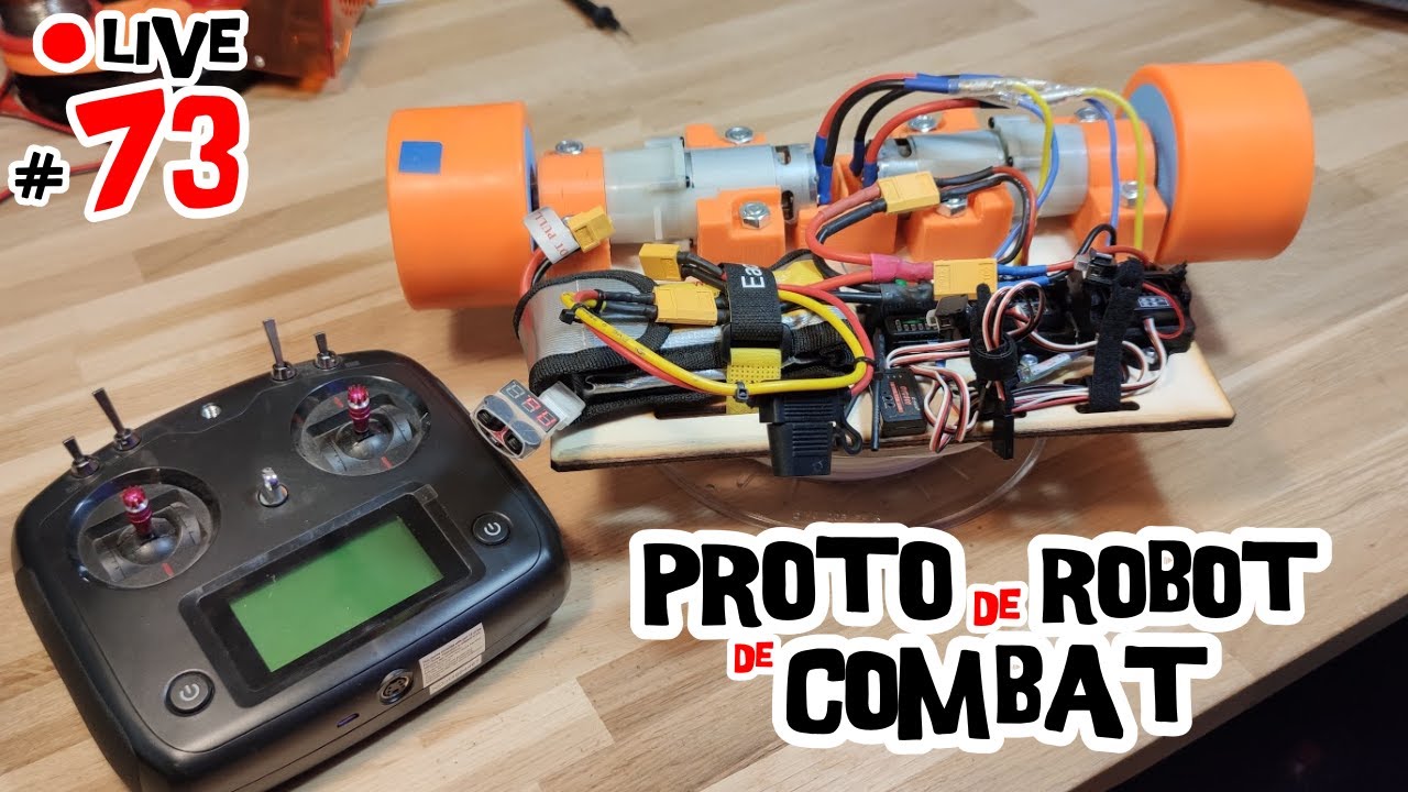 Prototype du robot de combat Makerfight - Rediffusion du Live 73