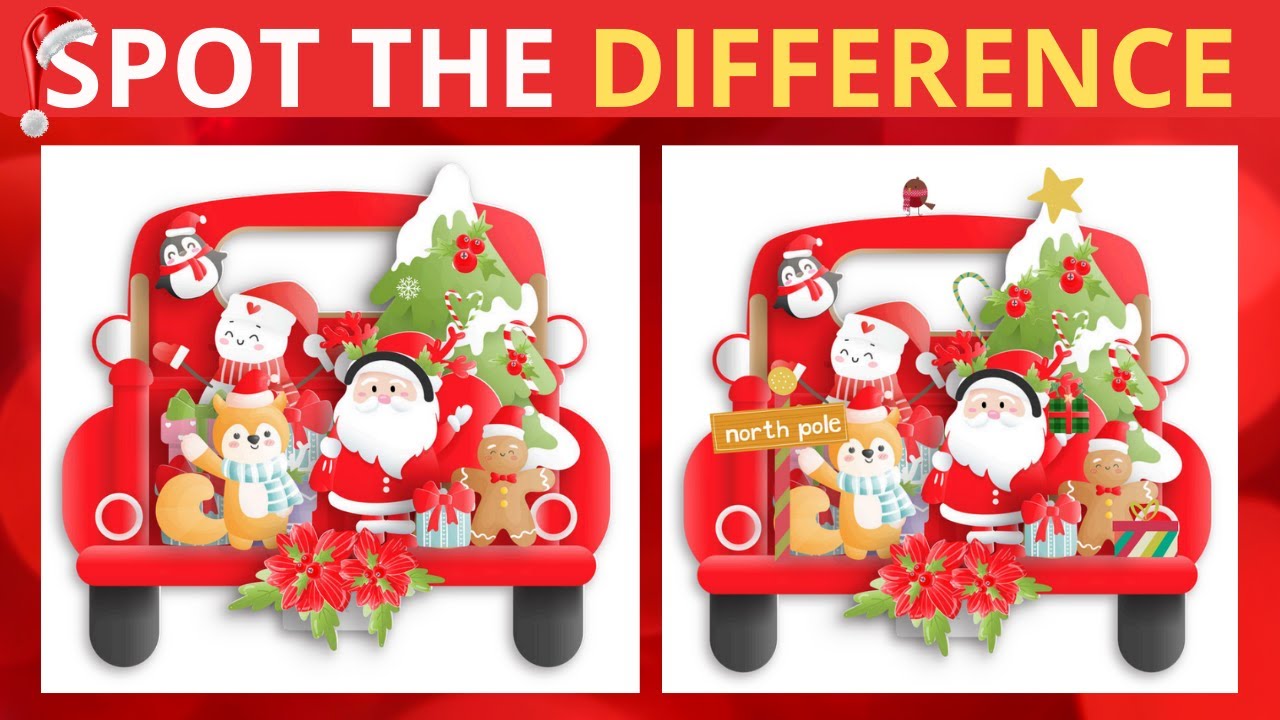 🎅 Christmas 🎄 Spot the Difference | Find the Difference | Christmas Edition