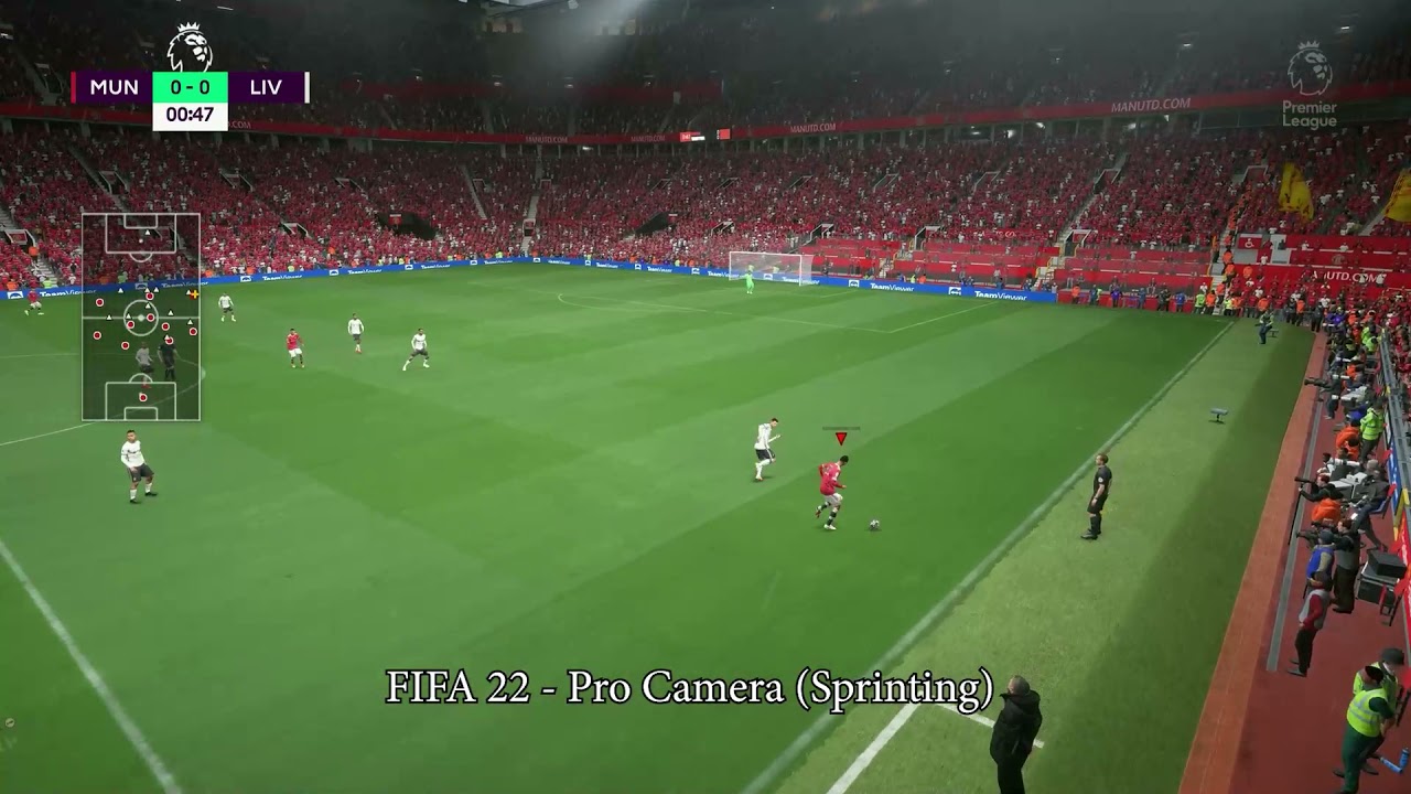 FIFA 21 vs FIFA 22 Pro Camera (Sprinting)