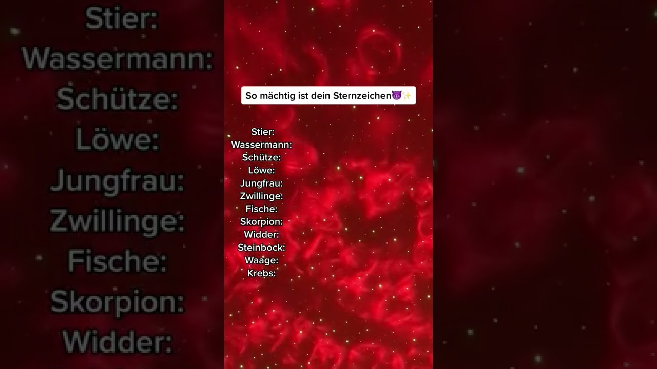 So m&auml;chtig ist dein Sternzeichen🤯 #shorts #fyp #sternzeichen #horoskop #fy #astrologie