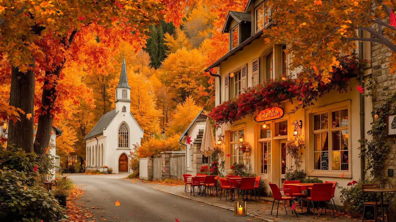 🍂 Enjoy the Autumn Ambience in the German Countryside 🎶 Slow Jazz Music to Soothe Your Mind