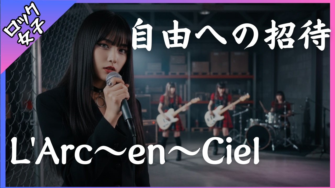 【自由への招待 - L'Arc～en～Ciel】女性ボーカル / ロック女子 AIカバー曲 /歌詞動画