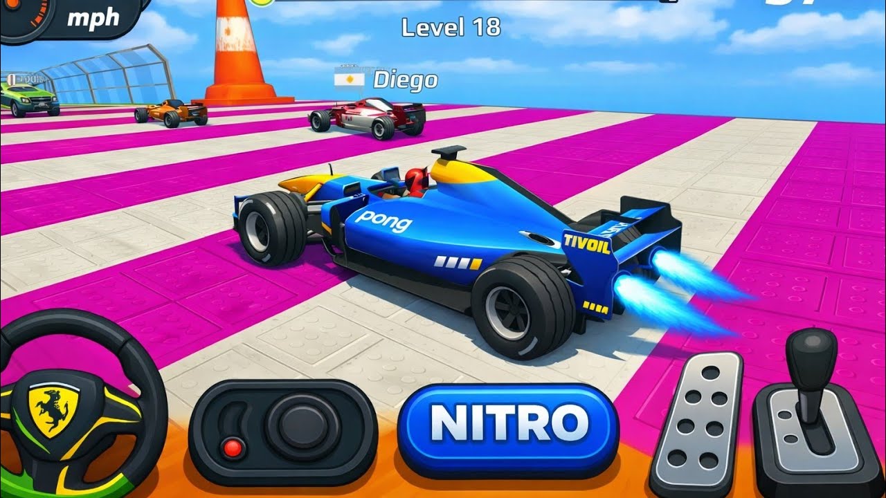 Impossible GT Car Stunt Racing - GT Car Stunt Master 3D - Android Gameplay #33 | Skeleton Play