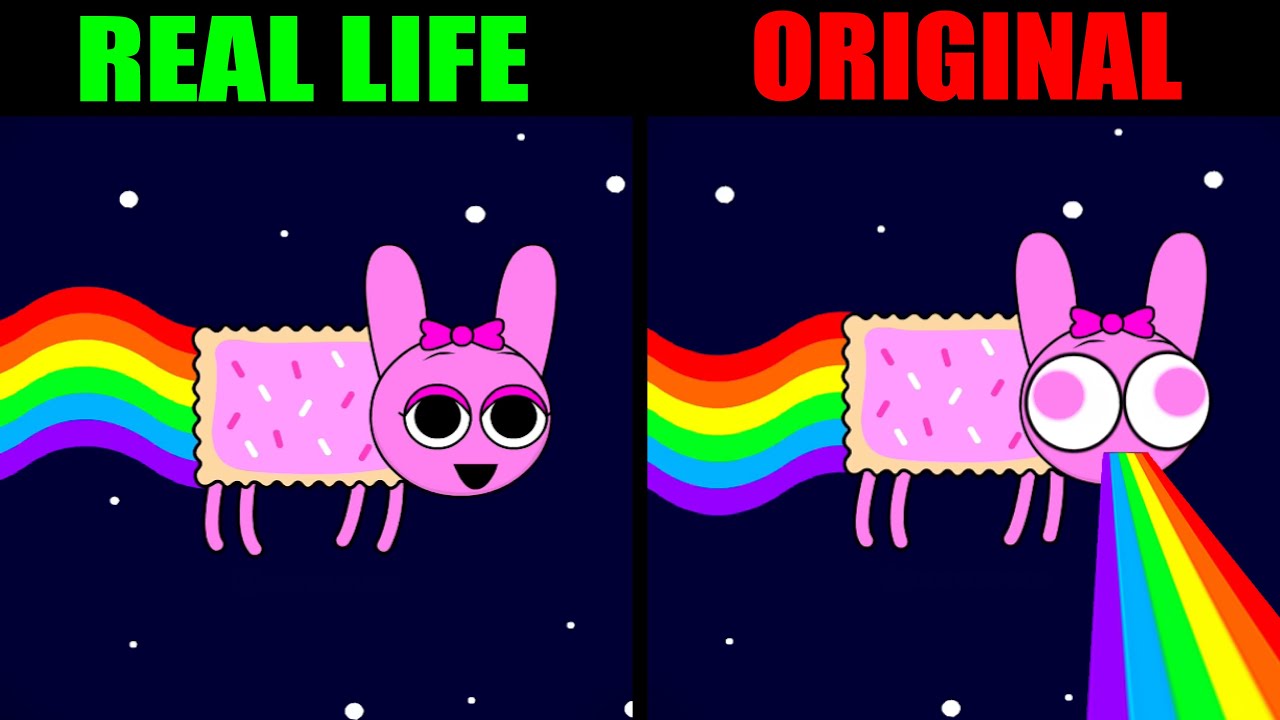 Best TikToks of Incredibox Sprunki | Pinki nyancat | REAL LIFE vs ORIGINAL