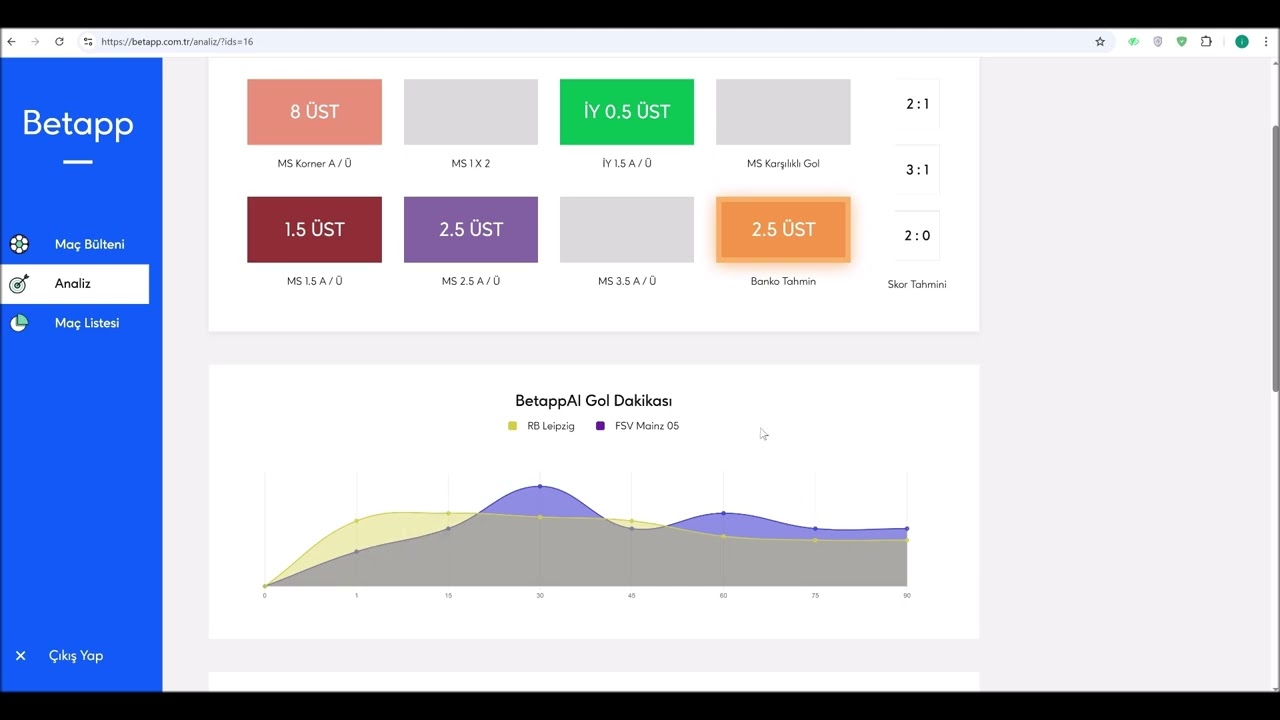 İddaa Ma&ccedil; Analiz Programı (oran analizi, yapay zeka) Betapp