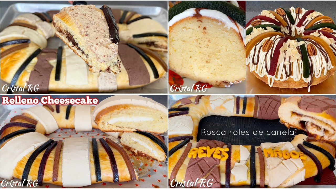 4 Roscas de Reyes diferentes 