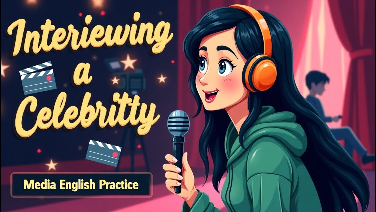 Interviewing a Celebrity in English – Media Vocabulary & Phrases | Polite Interview Skills