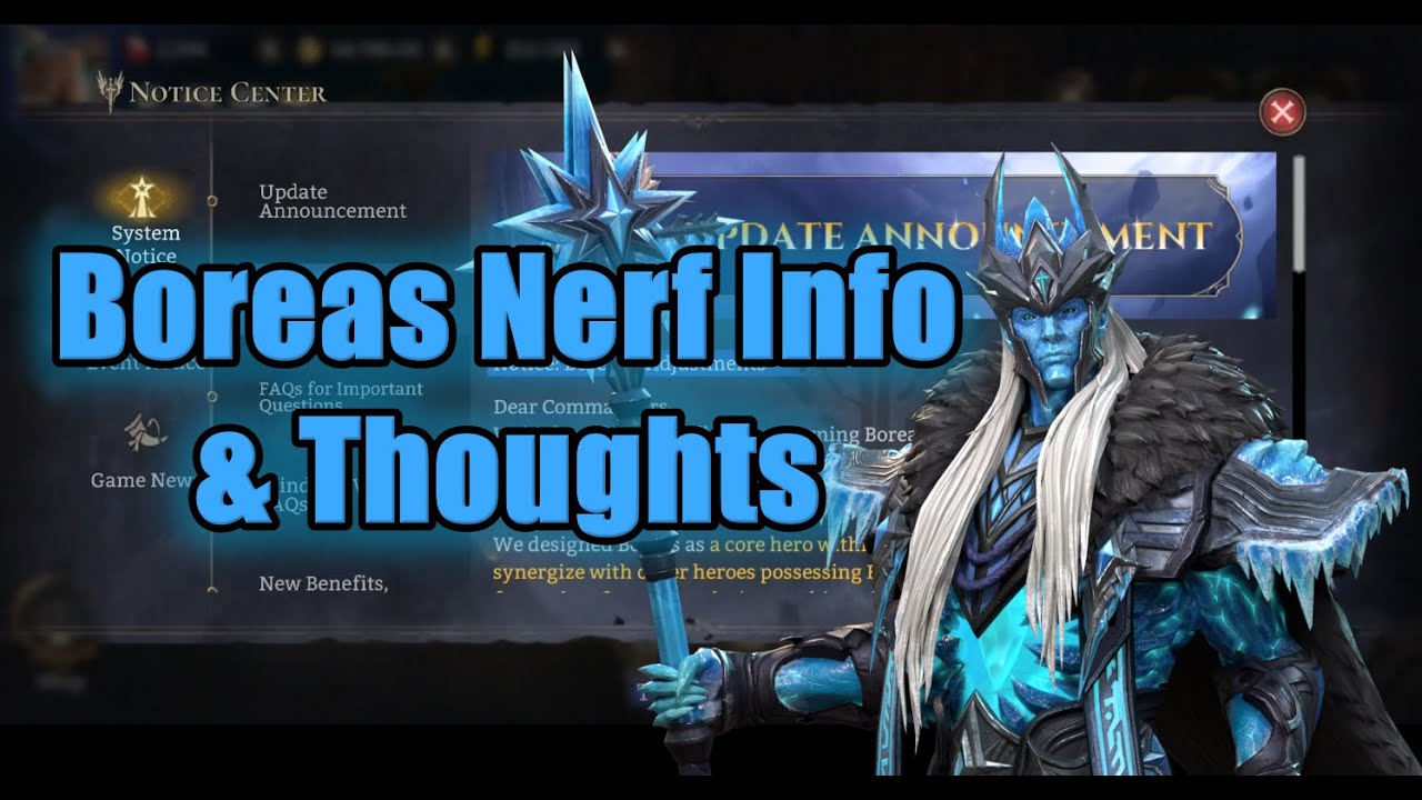 Boreas Nerf Info & Thoughts | Forerunner Server News | Watcher of Realms