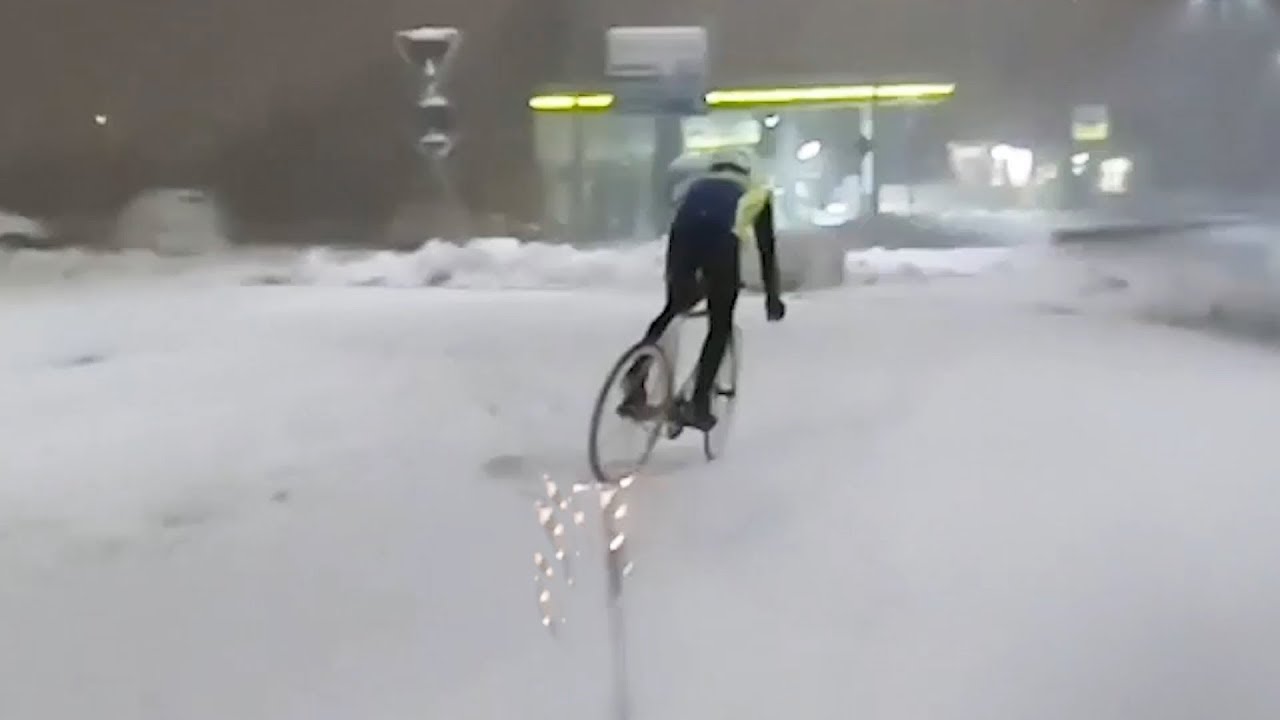 th best HillBombing on Snow ever,  Brakeless , Fixedgear