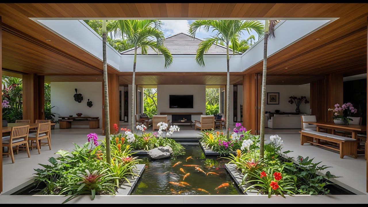 A Modern Tropical Sanctuary 🌴 Minimalist Homes for Peaceful Living