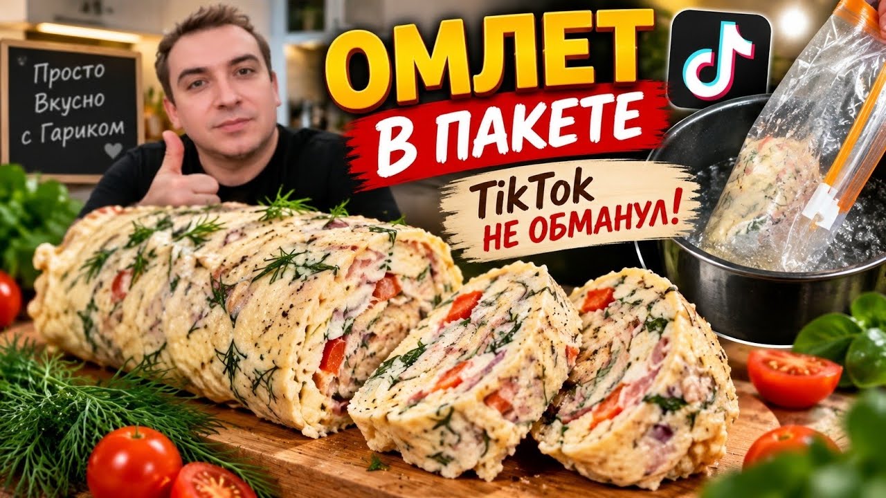 Омлет в Пакете!/Тик-ток не обманул!Решайте сами!