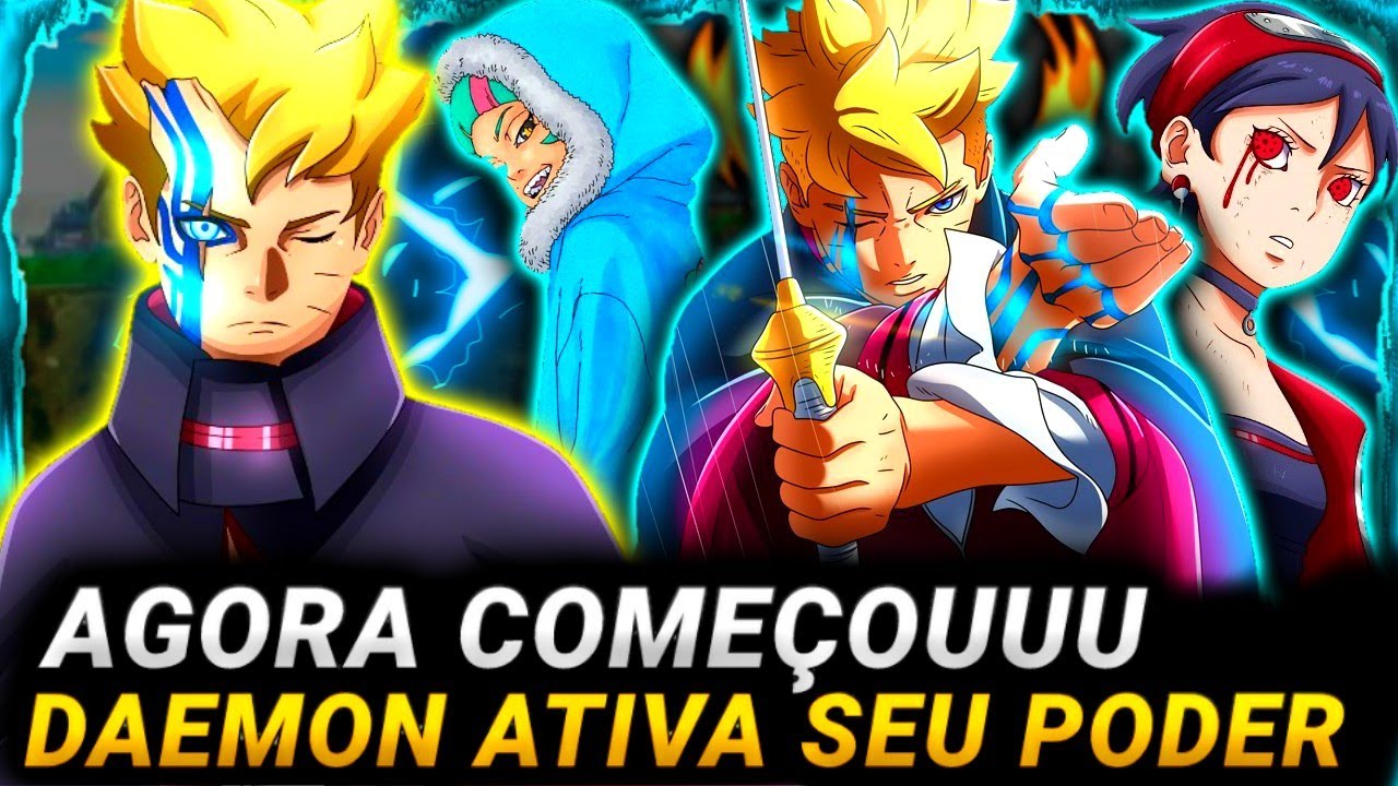 HYPEEE!! BORUTO SALVA O KOBU SARADA COMEÇA PERDER SUA VISÃO DAEMON FINALMENTE ENTRA EM AÇÃO