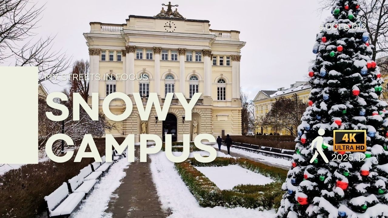 Warsaw University & Royal Route in Snow 🇵🇱 Winter Day Walk [4K]