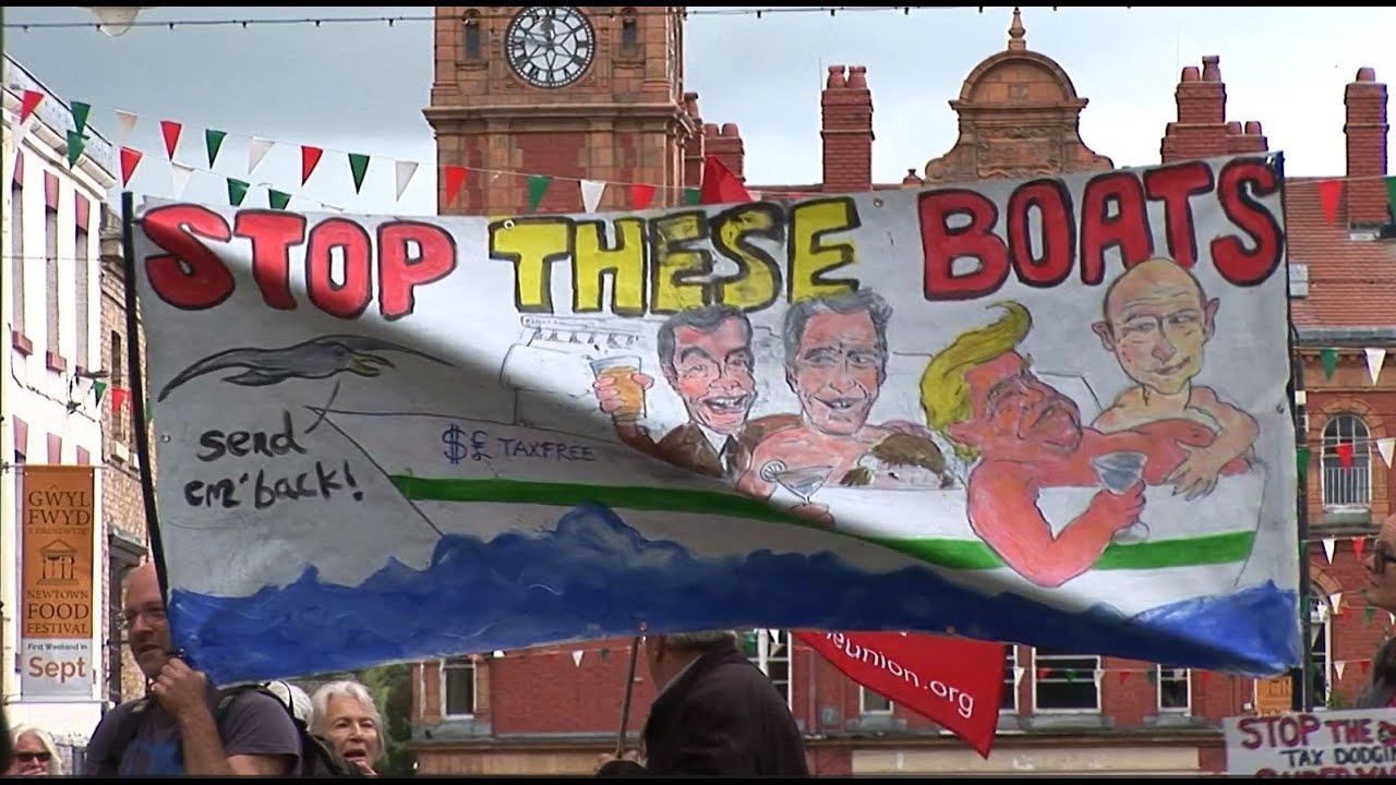 Newtown illegal immigration march and the counter Pro illegal immigration gathering 13-9-2025