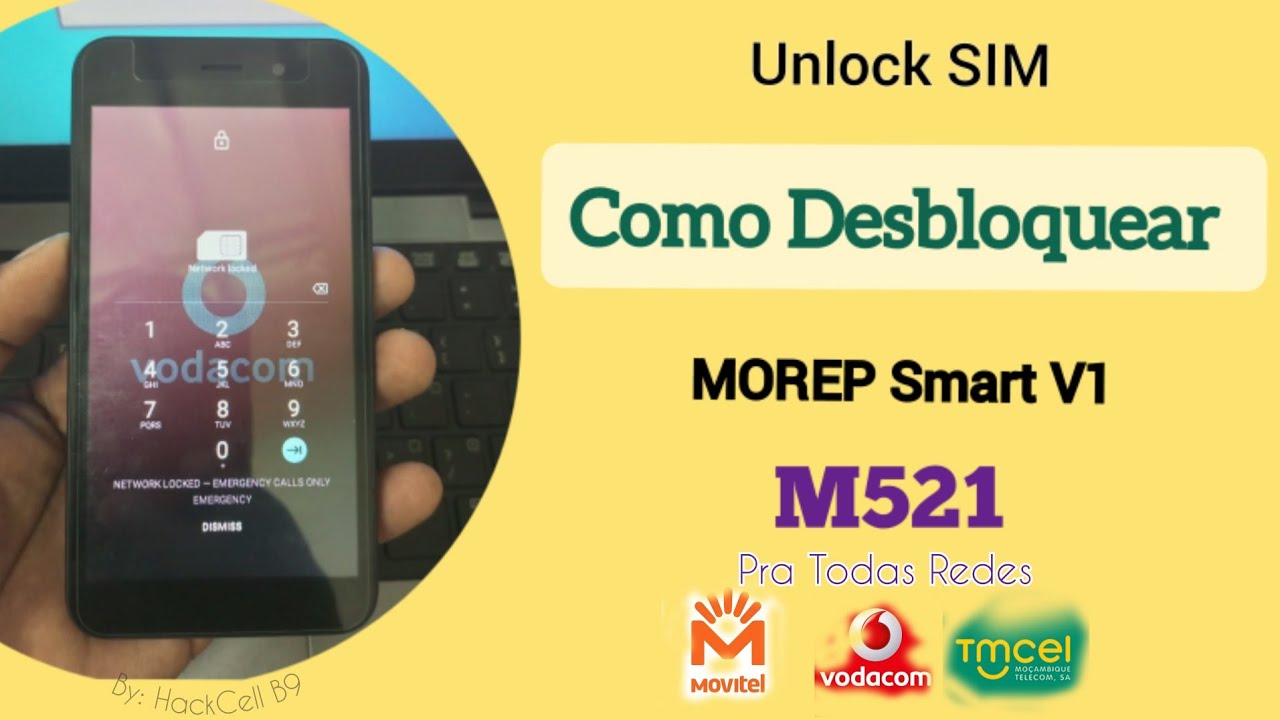 COMO DESBLOQUEAR MOREP SMART V1 M521 DA VODACOM / UNLOCK SIM MOREP SMART V1 M521