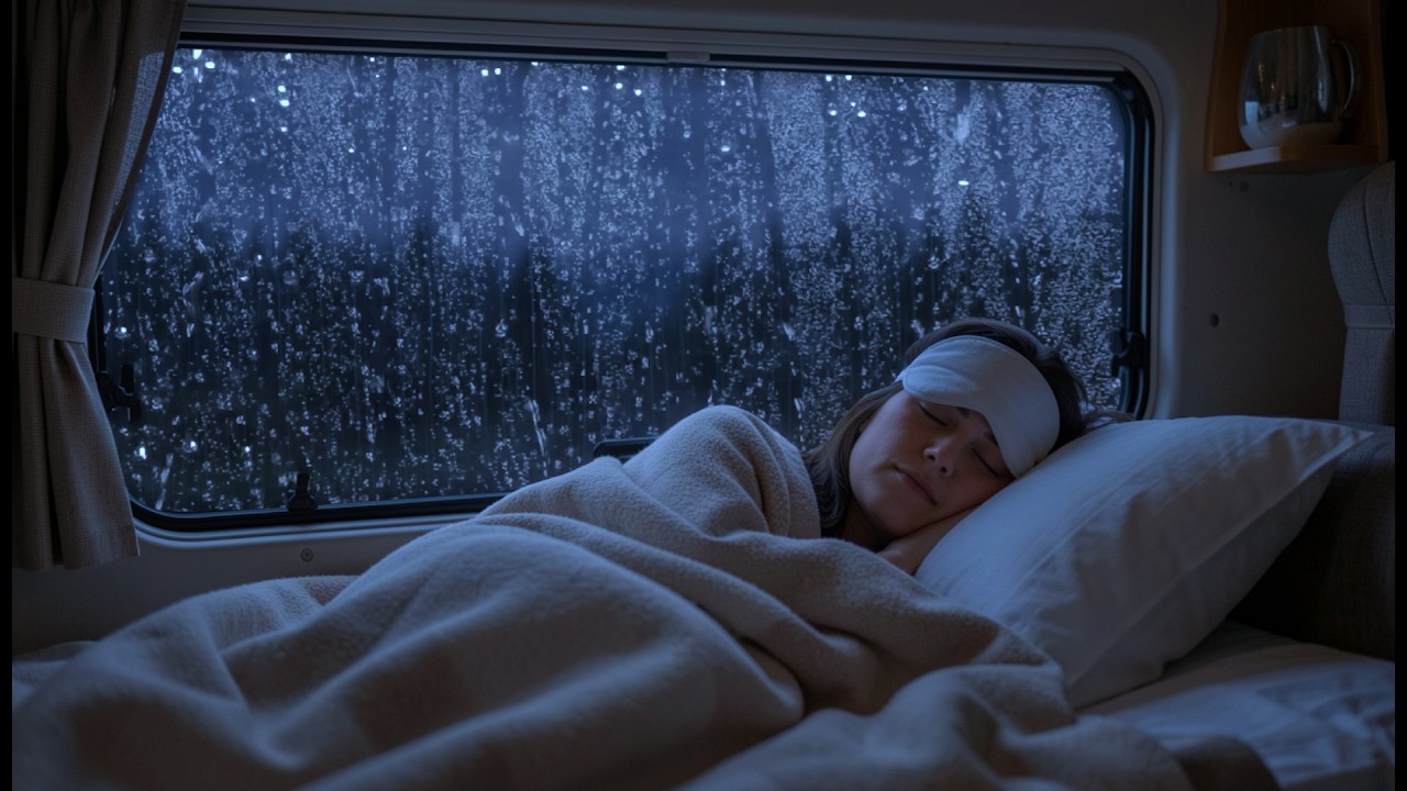 Intense Rainstorm on Car Roof | Warm Rainstorm Ambience with Deep Thunder for Better Sleep