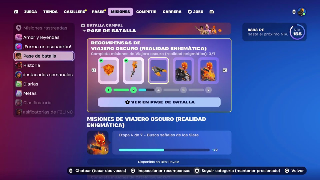 Fortnite : Recompensas Secretas: Nvl 150+  :