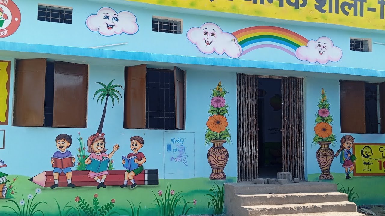 शासकीय प्राथमिक शाला मीलुपरा पेंटिंग संपूर्ण