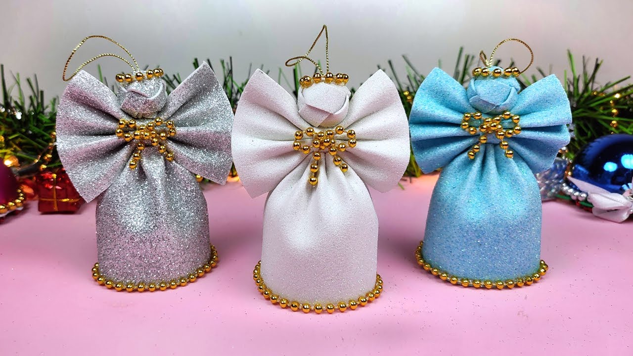 🎅🏻Tutorial fácil para hacer angelitos navideños de Goma Eva