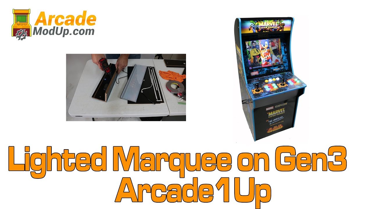 Lighted Marquee for Gen 3 Arcade1Up Cabinets Install Video