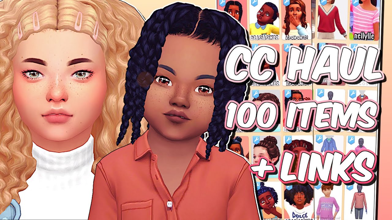 The Sims 4 | Покупки пользовательского контента от MAXIS MATCH #8 🌿 - Детские прически и одежда, ...