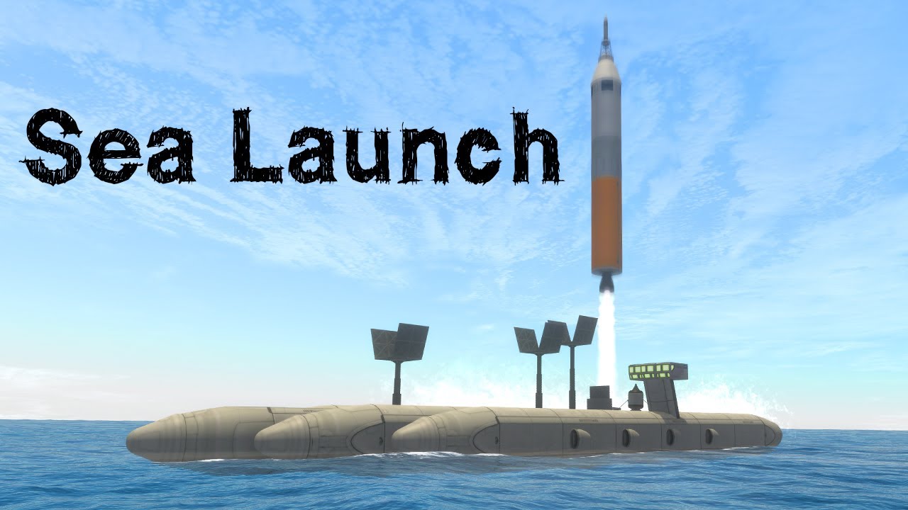 KSP: a SEA LAUNCHED Moon Rocket!
