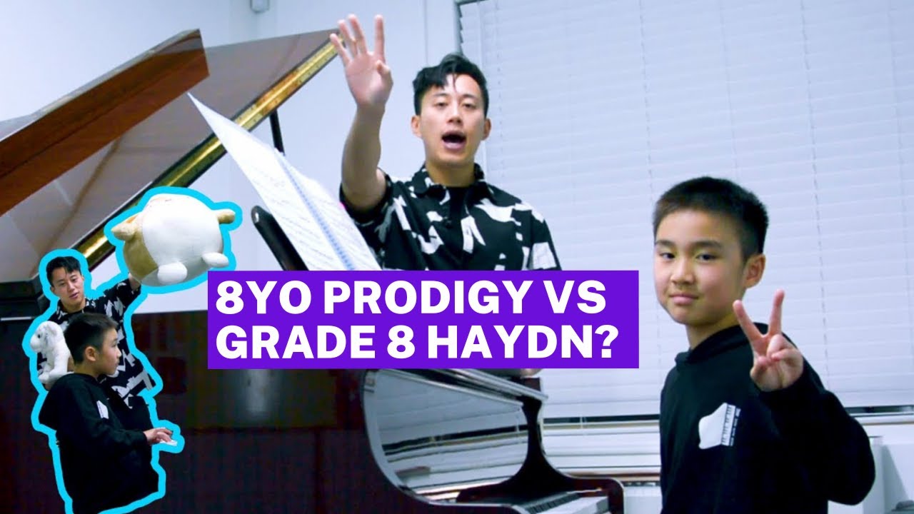Teaching 8yo piano PRODIGY a grade 8 piece 😱🎹📝 (SCORE ATTACHED)