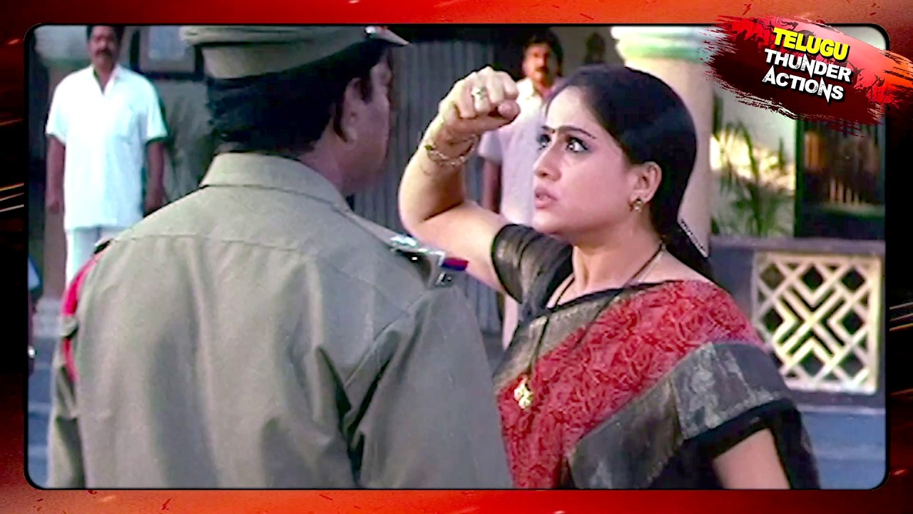 Lady Super Star Vijayashanthi Daring & Dashing Action Scene || Telugu Thunder Action