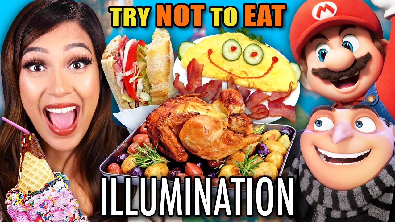 Try Not To Eat - Illumination Movies! (Despicable Me 4, Migration, Super Mario Bros)