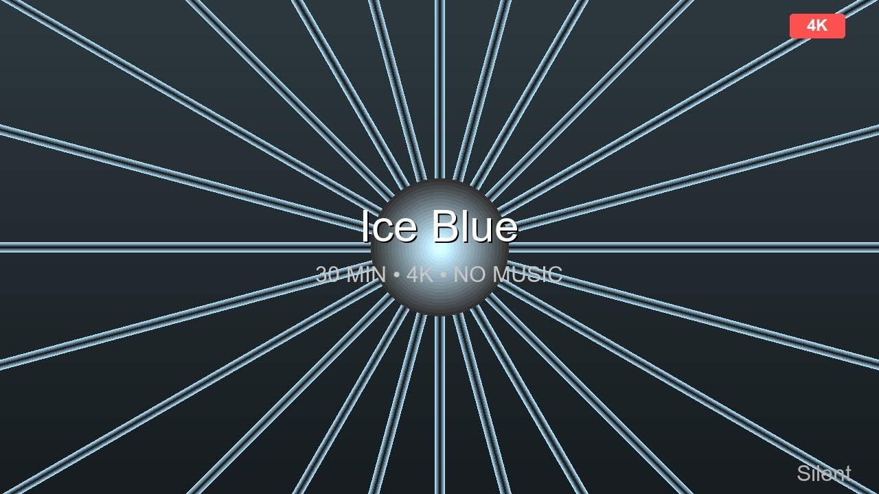 Ice Blue Starburst ❄️ 30 Minutes 4K Relaxing Ambient Video No Music, Pure Visual Relaxation
