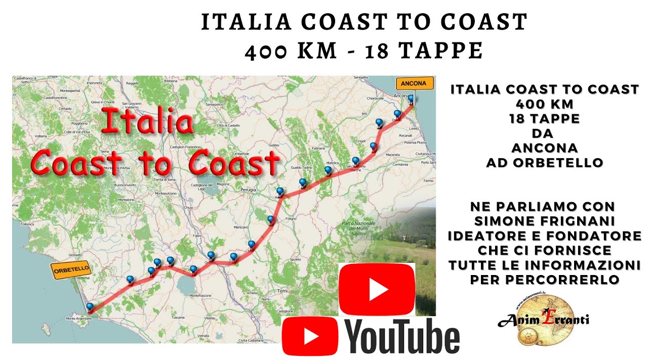 Italia Coast to Coast : da un mare all' altro percorrendo 400 km a piedi