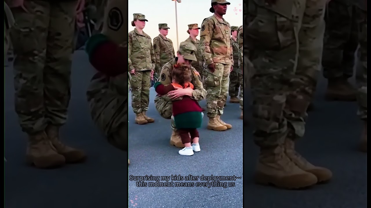 Surprising my kids after deployment&hellip;this moment means everything us 🥺💕 #reunited #surprise