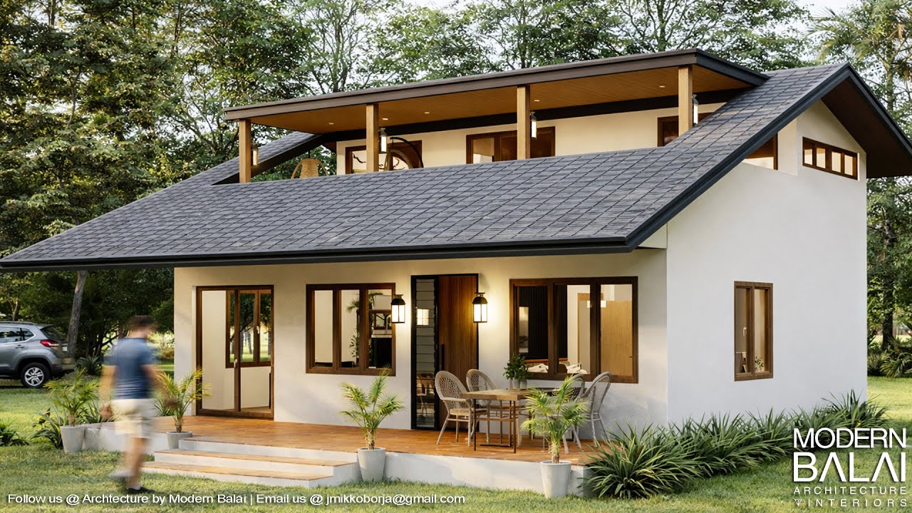 Simple House Design 3-Bedroom Small Farmhouse Idea | 10x10.5 Meters