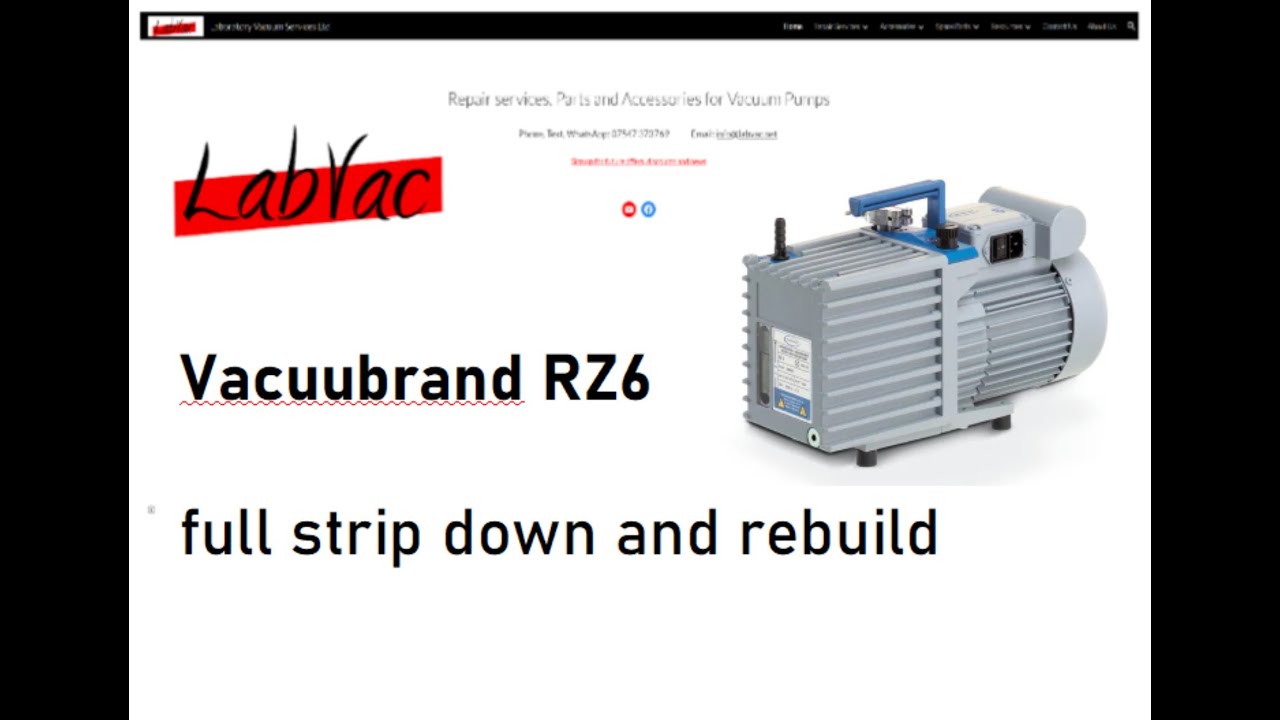 Vacuubrand RE6 full strip down and rebuild